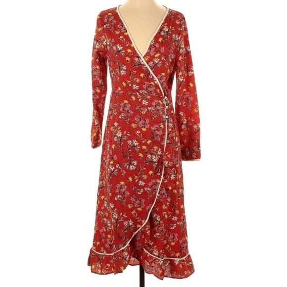 NWT Free People Covent Garden Floral Size 4 Wrap Dress - Picture 3 of 7